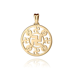 Vật phẩm hình chữ Vạn được chế tác bằng vàng 18K - 17mm
