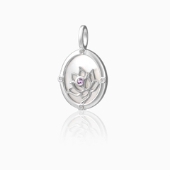 Charm Hoa Sen Cao Quý - Bạc