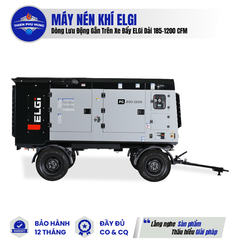MÁY NÉN KHÍ GẮN TRÊN XE ĐẨY ELGI 185-1200 CFM