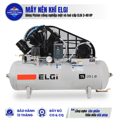 MÁY NÉN KHÍ PISTON CÔNG NGHIỆP MỘT VÀ HAI CẤP ELGI 3-40 HP