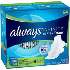 Always infinity flex foam 32ct- Băng vệ sinh phụ nữ với công nghệ foam thấm tối đa