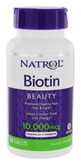 Natrol Biotin beauty 10000mcg 100ct - Vitamin ngăn rụng tóc, đẹp da, tóc, móng tay (100 viên)