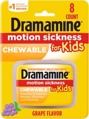 Thuốc chống say xe không buồn ngủ tre em Dramamine kids motion sickness Less Drowsy 8 tablets