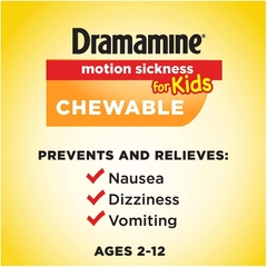 Thuốc chống say xe không buồn ngủ tre em Dramamine kids motion sickness Less Drowsy 8 tablets