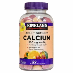 Kirkland Adult Calcium with D3 500 mg 120 viên - Kẹo vitamin cung cấp canxi