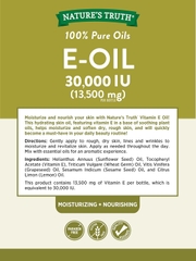 Dầu E oil 30.000IU (13.500mg) Nature’s Truth 100% Pure tinh khiết