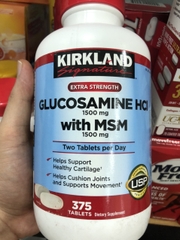 Kirkland Glucosamine HCI with MSN - Thuốc hỗ trợ điều trị đau nhức xương khớp 375v