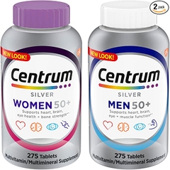 Centrum silver 50+ (mẫu mới) 275 viên - Vitamin tổng hợp dành cho Nam/ Nữ trên 50 tuổi