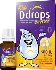 Ddrops vitamin D3 dạng giọt 600iu (Mỹ) - Chai 100 giọt