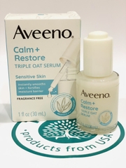 Serum dưỡng ẩm, phục hồi cho da nhạy cảm chiết xuất từ yến mạch Aveeno Calm + Restore Triple Oat Hydrating Face Serum 30m (hàng Mỹ)