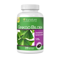 Viên bổ não Trunature Ginkgo Biloba hỗ trợ trí não, giảm chóng mặt, tiền đình 340v