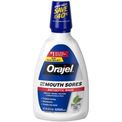 Orajel Anti septic rinse for all mouth sores 473ml  - Nước xúc miệng diệt khuẩn