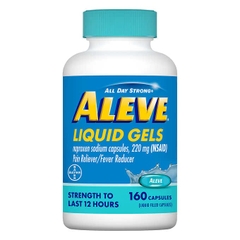 Thuốc Giảm đau cảm sốt Aleve Naroxen Sodium 220mg 160 liquid gel - Date T6/23