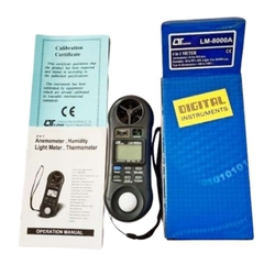 Máy đo vi khí hậu 4 trong 1 LUTRON LM-8000A (nhiệt độ, độ ẩm, tốc độ gió , ánh sáng)