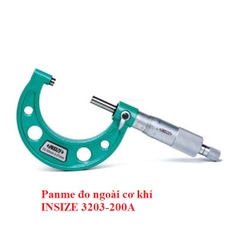 Panme đo ngoài cơ khí INSIZE 3203-200A (175-200mm, độ chia 0.01mm)