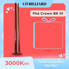 Cơ bida lỗ Thuần Phá Crown cues break BK 01 ( ngọn full carbon ) ( độc quyền tại CÒ BILLIARD )