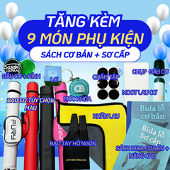Cơ bida lỗ Crown cues Mộc ( tặng kèm 9 món phụ kiện và sách bida cơ bản ) ( độc quyền tại CÒ BILLIARD )