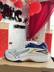 Giày cầu lông Mizuno indoor Thunder blade Z- Trắng Xanh Vàng