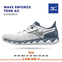 Giày Mizuno Tenis Wave Enforce Tour AC Trắng xanh