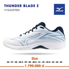 Giày Cầu Lông Mizuno Thunder Blade Z- Trắng Xanh