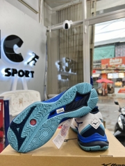 Giày cầu lông Mizuno Wave Fang 2 - Trắng Xanh