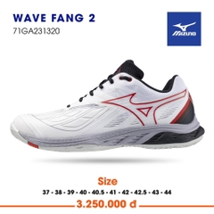Giày cầu lông Mizuno Wave Fang 2 - Trắng Đỏ