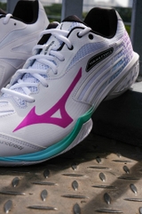 Giày Cầu Lông Mizuno Wave Claw 2- Trắng Hồng
