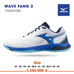 Giày cầu lông Mizuno Wave Fang 2 - Trắng Xanh