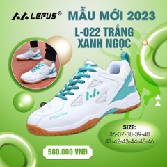 Giày Cầu Lông Lefus L022 - Trắng Xanh Ngọc