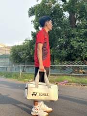 Áo Cầu Lông Yonex Có Cổ A201 - Xanh/Đỏ