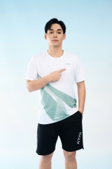Áo Hyfa Zen trắng xanh lá