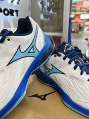 Giày cầu lông Mizuno Wave Fang 2 - Trắng Xanh