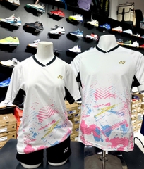 Áo Yonex Runawy 1 trắng hồng chính hãng