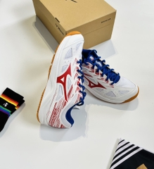 Giày cầu lông Mizuno Sky Blaster 2- Trắng Đỏ Xanh