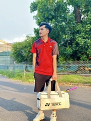 Áo Cầu Lông Yonex Có Cổ A201 - Xanh/Đỏ