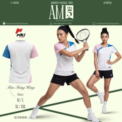 Áo Riki Star AM05 trắng hồng