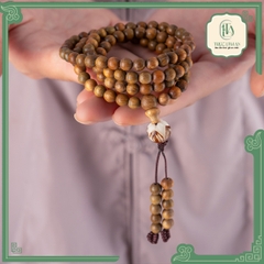 VÒNG TAY ĐÀN HƯƠNG 108 HẠT - CHARM NỤ SEN