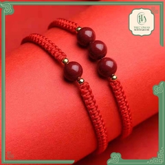 VÒNG TAY CHỈ ĐỎ LINH CHÂU CHU SA