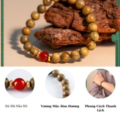 VÒNG TAY ĐÀN HƯƠNG MÃ NÃO ĐỎ