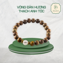VÒNG TAY ĐÀN HƯƠNG NGŨ HÀNH TRẮNG