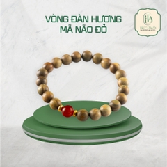 VÒNG TAY ĐÀN HƯƠNG MÃ NÃO ĐỎ