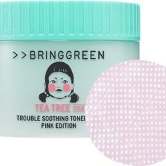 Set toner pad  Bringgreen Tea Tree Cica Trouble Soothing Toner Pad PHIÊN BẢN SUQID GAME