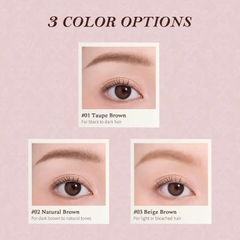 Chì kẻ & mascara chân mày Flower Knows The Sweetie Bear Dual-Ended Brow Gel & Pencil - 02 Natural Brown