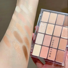 Set phấn mắt Wakemake Soft Blurring Eye Palette - 03 Sunset Blurring + kem lót mắt