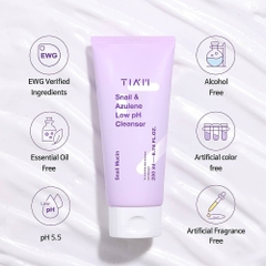 Sữa Rửa Mặt Tiam  Snail & Azulene Low pH Cleanser 200ml