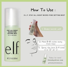 Xịt giữ lớp trang điểm ELF Stay All Night Micro-fine setting mist 80ml