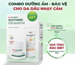Set dưỡng da -  Kem dưỡng Dr.G Clear Soothing Cream 70ml tặng kèm 1 kem chống nắng Brightening Up Sun+ 20ml