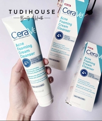 [ BẢN US DATE 01/2026] Sữa rửa mặt Cerave Acne Foaming Cream Cleanser with 4% Benzoyl Peroxide 150ml