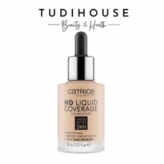 [ tặng cọ nền ] Kem Nền Catrice HD Liquid Coverage Foundation 30ml