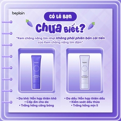Kem Chống Nắng Beplain Nâng Tông Da Sunmuse Tone Up & Correcting Matte Sunscreen 50ml (Màu tím nhạt)